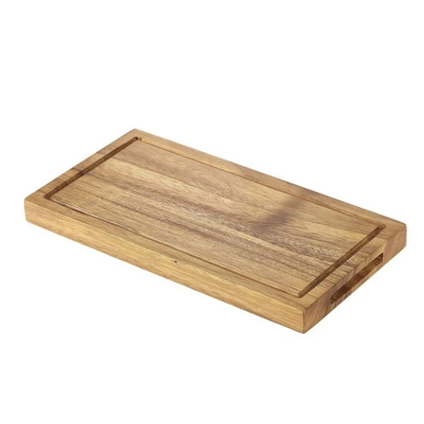 Akasietre Serveringsbrett 25 x 13 x 2 cm Genware WSB2513 by Genware color Svart