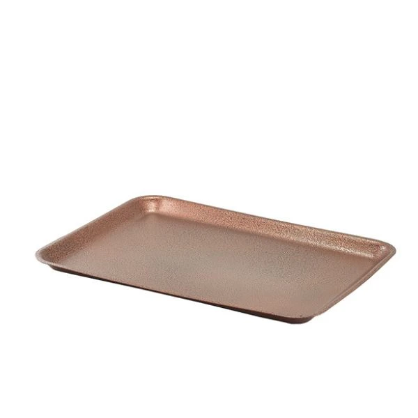 Galvanisert Stålbrett 31,5x21,5x2 cm Hamret Kobber Genware GST3121C by Genware color Svart