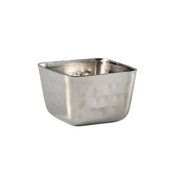 Rustfritt Stål Firkantet Hamret Ramekin 71 ml Genware RAMSQH2 by Genware color Svart
