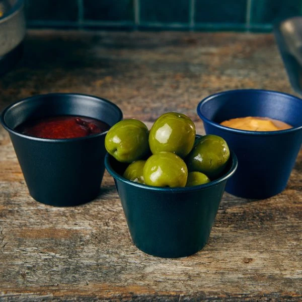 Metallic Green Ramekin 71ml/2.5oz fra GenWare RAMST2MTGR by Genware color Svart
