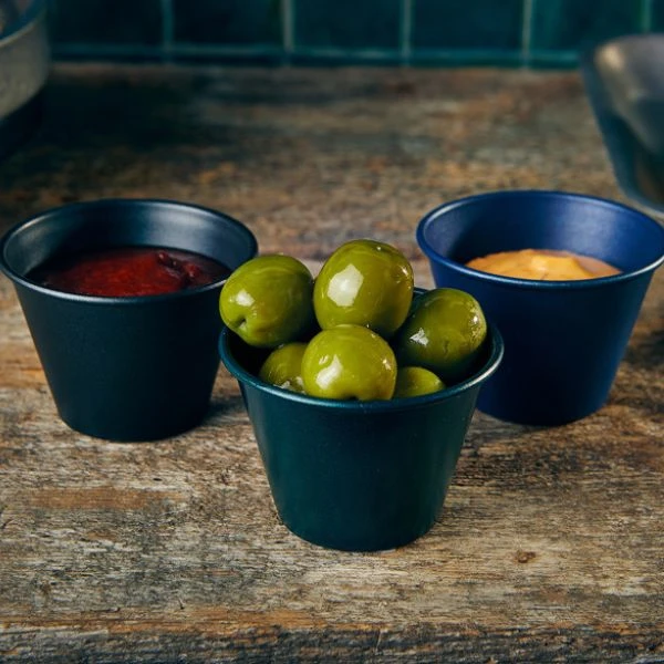 GenWare Metallisk Svart Ramekin 71 ml/2,5 oz RAMST2MTBK by Genware color Svart