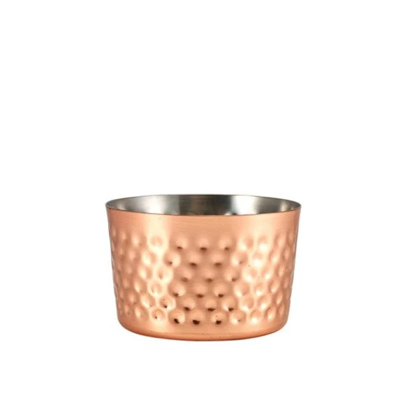 Hamret mini serveringskopp i kobber fra GenWare 8 x 5 cm SVCH5C by Genware color Svart