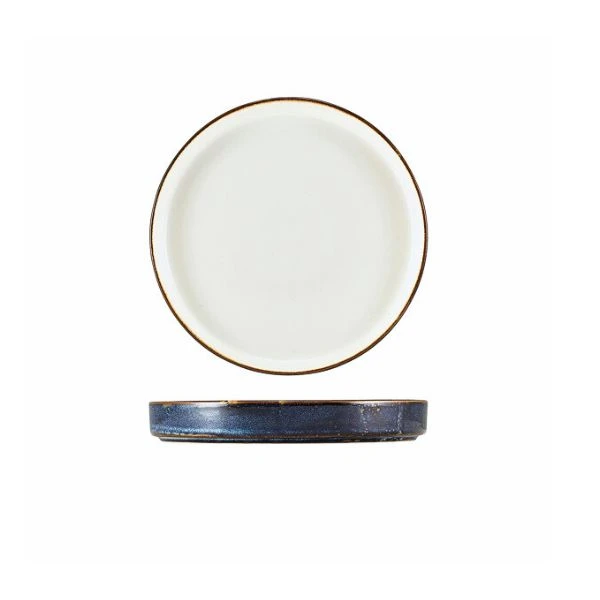 Terra Aqua Blå To-tonet Presentasjonstallerken 21cm Genware PRT-PBL21 by Genware color Svart