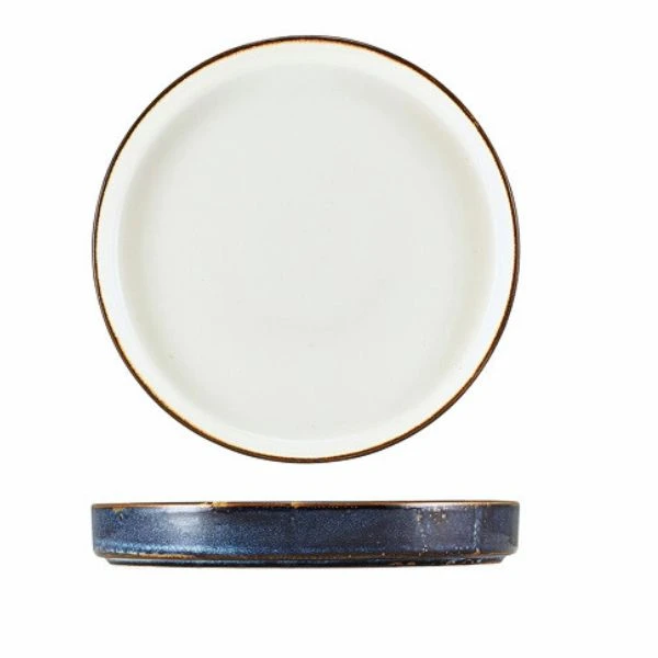 Terra  Aqua Blå To-tonet Præsentationstallerken 26cm Genware PRT-PBL26 by Genware color Svart