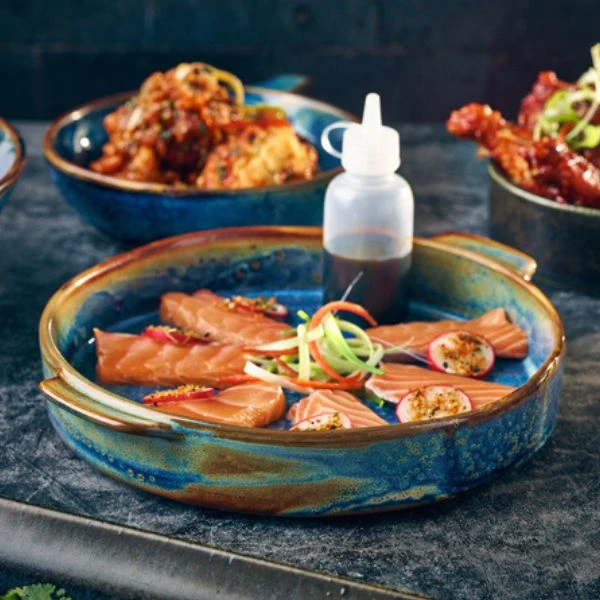Terra Aqua Blå Rundt Ørefat 20,3 cm Genware RD-PBL20 by Genware color Svart