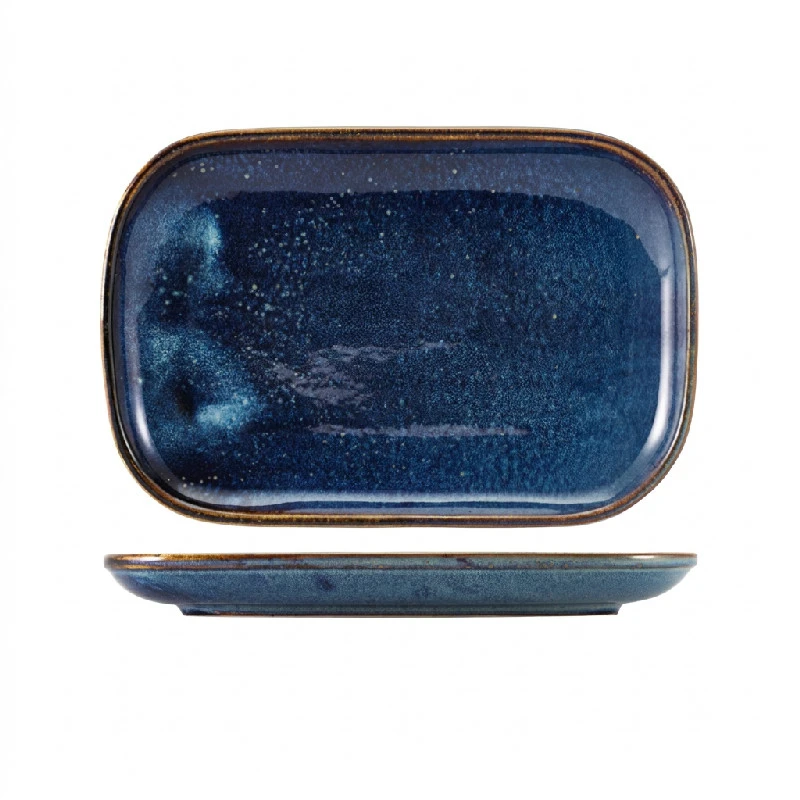 Terra Aqua Blå Rektangulær Tallerken 24 x 16,5 cm Genware RP-PBL24 by Genware color Svart