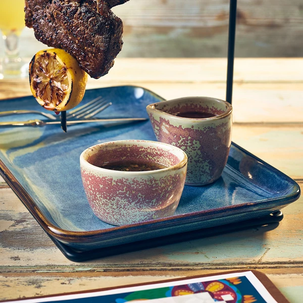 Terra Aqua Blått Rektangulært Fat 30 x 20 cm Genware NR-PBL32 by Genware color Svart