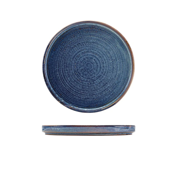 Terra Aqua Blå Lav Presentasjonstallerken 18cm Genware LP-PBL18 by Genware color Svart