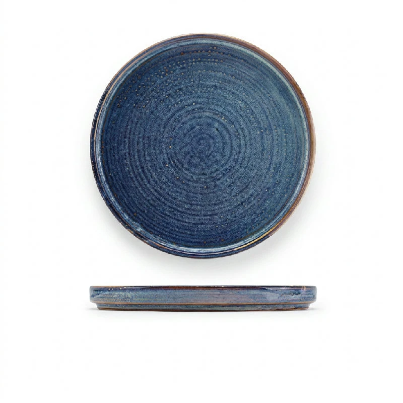 Terra Aqua Blue Lav Presentasjonstallerken 21cm Genware LP-PBL21 by Genware color Svart