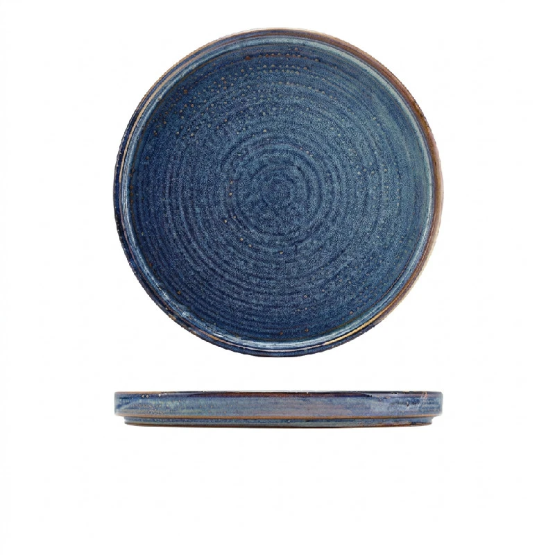 Terra Aqua Blå Lav Presentasjonstallerken 25cm Genware LP-PBL25 by Genware color Svart