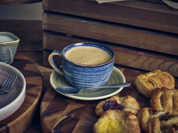 Terra Aqua Blå Kaffekopp 28,5 cl/10 oz - Genware CUP-PBL28 by Genware color Svart