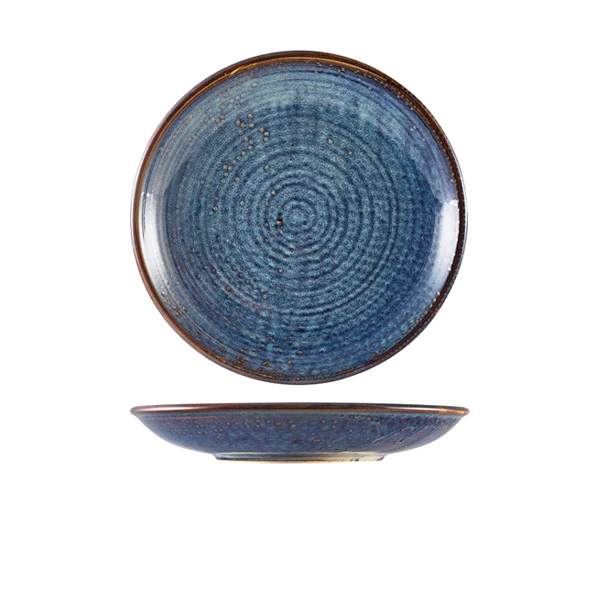 Terra Aqua Blå Dyp Coupe Tallerken 21cm Genware DC-PBL21 by Genware color Svart
