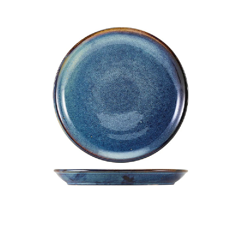 Terra Aqua Blue Coupe Tallerken 19 cm Genware CP-PBL19 by Genware color Svart