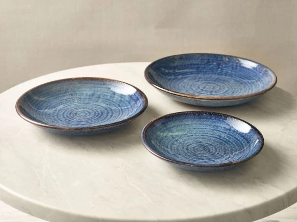 Terra Aqua Blå Dyp Coupe Tallerken 25cm Genware DC-PBL25 by Genware color Svart