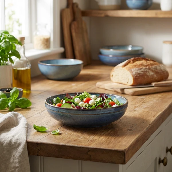 Terra Aqua Blå Coupe Skål 23cm Genware CB-PBL23 by Genware color Svart