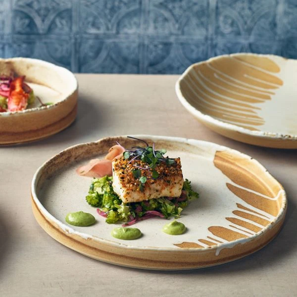 Terra Roko Sand Presentasjonstallerken 26cm Genware PR-RKS26 by Genware color Svart