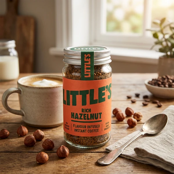 Instant Kaffe med Hasselnøttsmak 50g Littles 71079211 by Littles color Svart