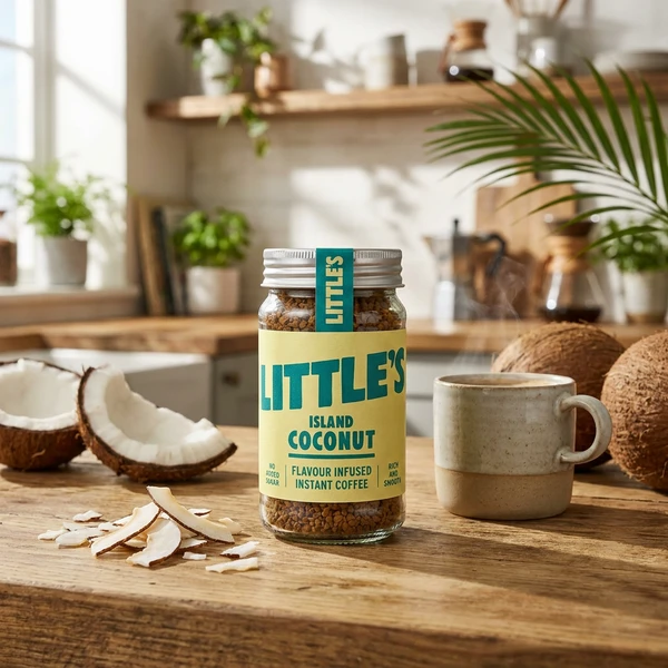 Instantkaffe med kokossmak 50 g Littles 71079220 by Littles color Svart
