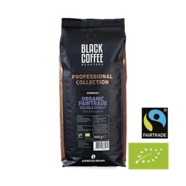 BCR PRO Double Roast Organic Fair Espresso 1 kg ØKO 404101501 by Black Coffee Roaster color Svart