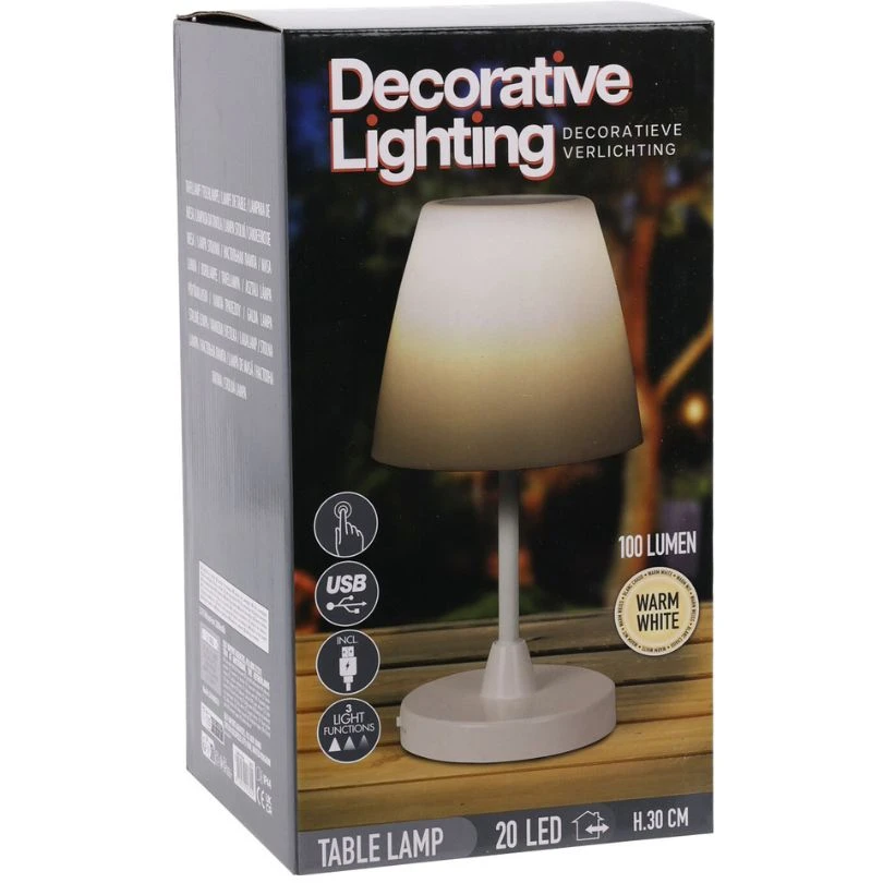 Bordlampe LED Ø13 x H30 cm C46000510 by Koop color Vit