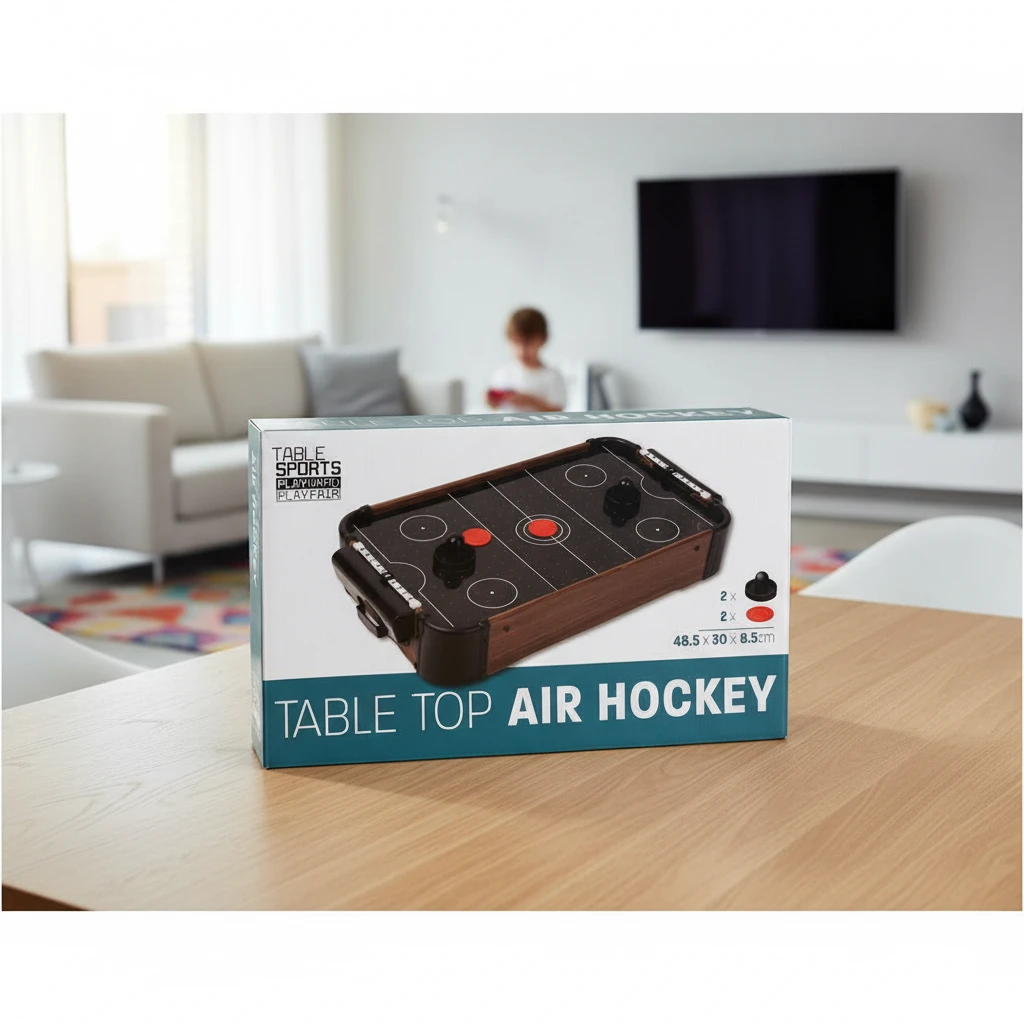 Airhockeybord 485x300x85mm 497200200 by Koop color Svart