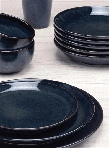 Tallerken 19 cm - Blått steintøy 5010954 by stentøj color Blauw
