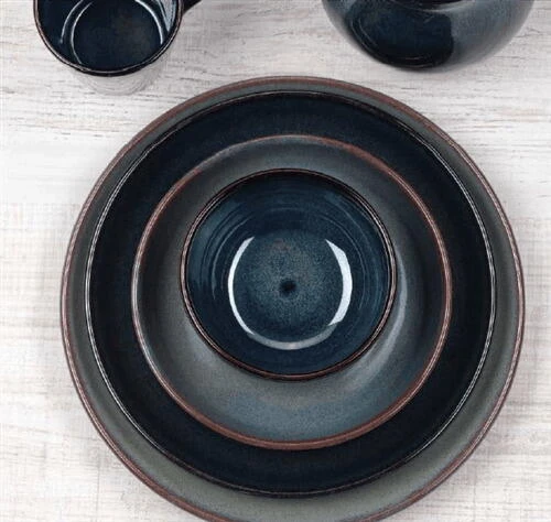 Dyp tallerken 21 cm - Blått steintøy 5010958  color Blauw
