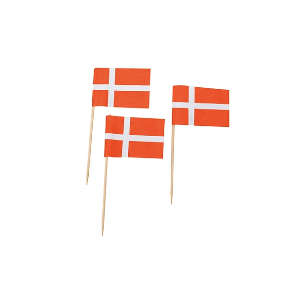 Danske flagg på pinne - 144 stk. 96-0282 by Inn Sale color Svart