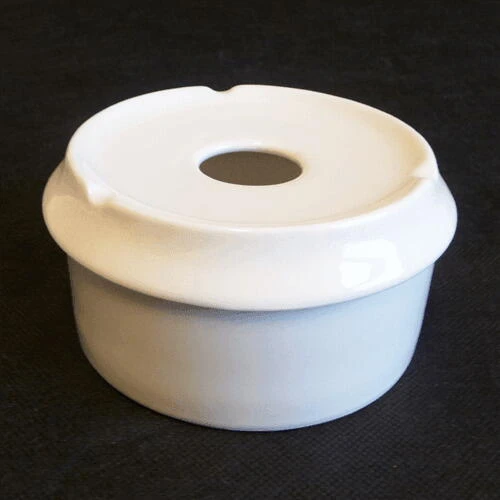 Askebeger med lokk i hvitt porselen Ø10,5 cm 5010324  color Svart