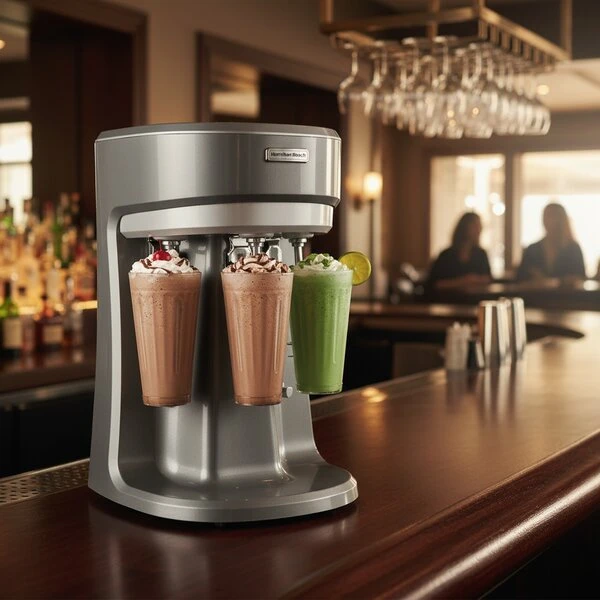 Drinkmikser Triple Hamilton Beach m/3 stålbegre HMD400-CE by Hamilton B color Svart