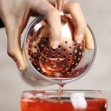 En flott julep strainer i kobber